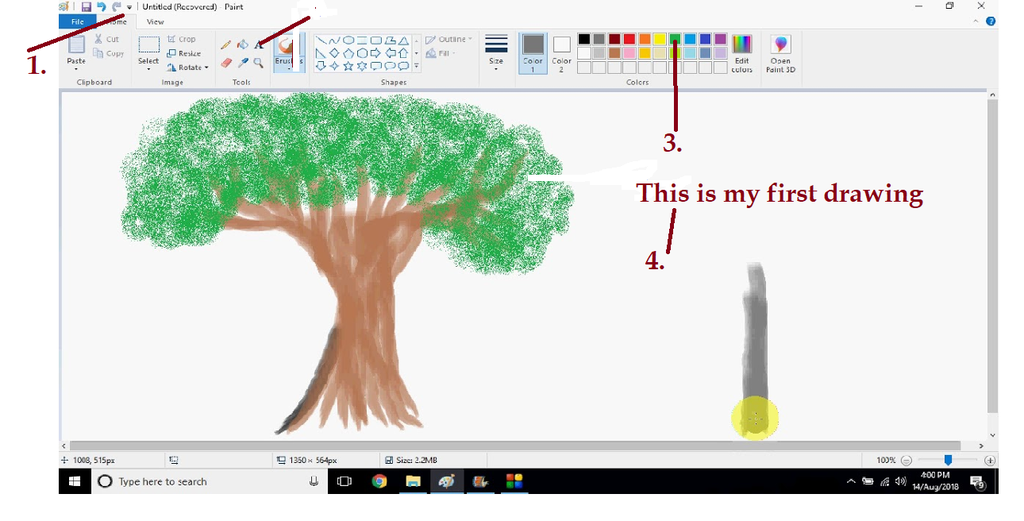 Chapter 7: More On Paint); Parts Of The Paint Windows,Tool Group,Pencil Tool,Brushes  Tool,Text Tool,Color Picker Tool Notes None For Class 2 Computer Science :  Edumple